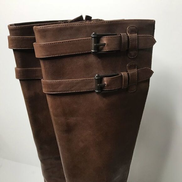 Cole Haan Sz 7.5 Brown Leather Heeled Boot - Picture 3 of 7